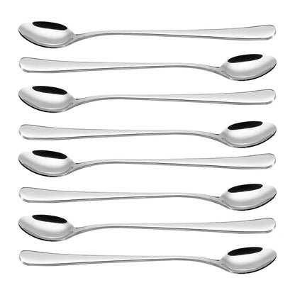 Vinsani 8pcs SS Long Handle Latte Spoons 0000259 by Vinsani