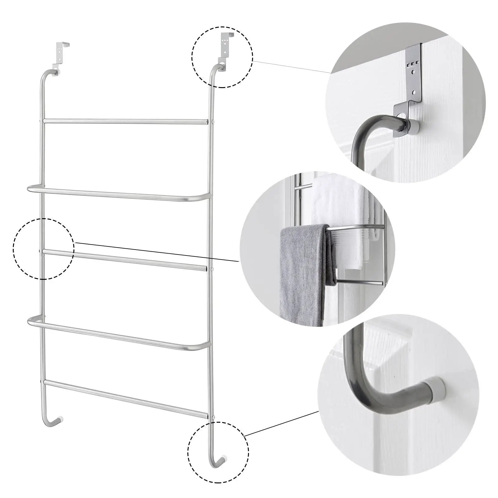 5 Tier Over Door Bar In Powder Coating by Direct Online Houseware