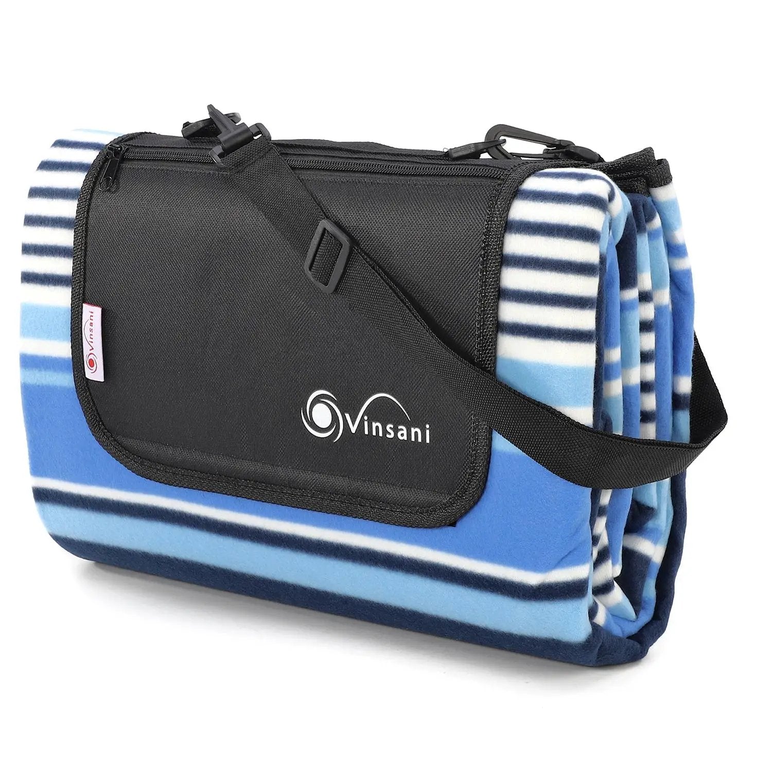 Vinsani 200 x 180cm Folding Picnic Blanket Waterproof & Sandproof Backing - Ideal for Camping & Outdoor Picnic - Rug Mat with Carry Handle by Vinsani