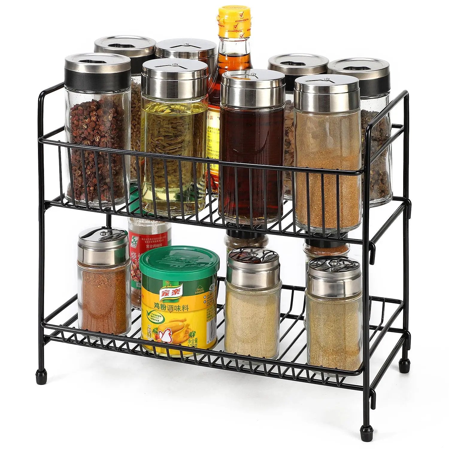 VINSANI 2 TIER FREE STANDING SPICE RACK by Vinsani
