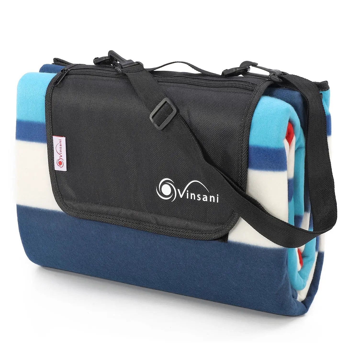 Vinsani 200 x 180cm Folding Picnic Blanket Waterproof & Sandproof Backing - Ideal for Camping & Outdoor Picnic - Rug Mat with Carry Handle by Vinsani