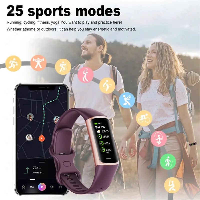 2025 Sport Smart Bracelet Fitness Tracker For Man Women Band Waterproof Connected Phone Tracker Men Smart Watch For Android ios by All Mart Bristol Ltd