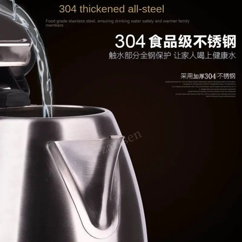2L Electric Kettle Stainless Steel Kitchen Appliances Smart Kettle 1500W Whistle Kettle Samovar Tea Coffee Thermo Pot Gift by All Mart Bristol Ltd