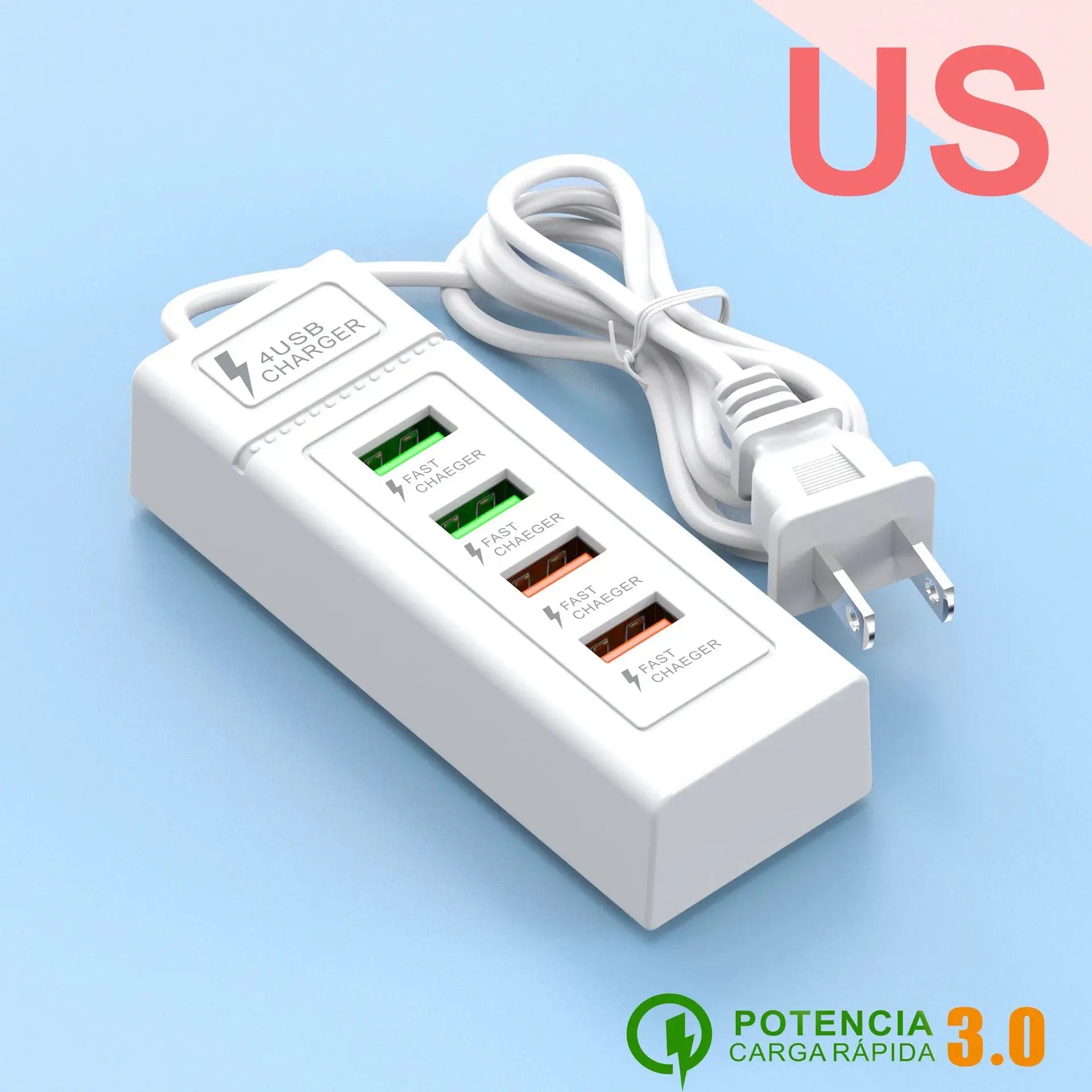 4 Ports USB Fast Charging Charger Type C Wall Charger For iPhone Samsung Xiaomi Huawei Phone Charger EU/US/UK Plug Power Adapter by All Mart Bristol Ltd