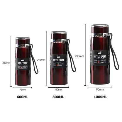 1000ml Thermal Water Bottle Thermos Vacuum Flask Double Stainless Steel Coffee Tea Insulated Cup Leakage-proof for Office by All Mart Bristol Ltd