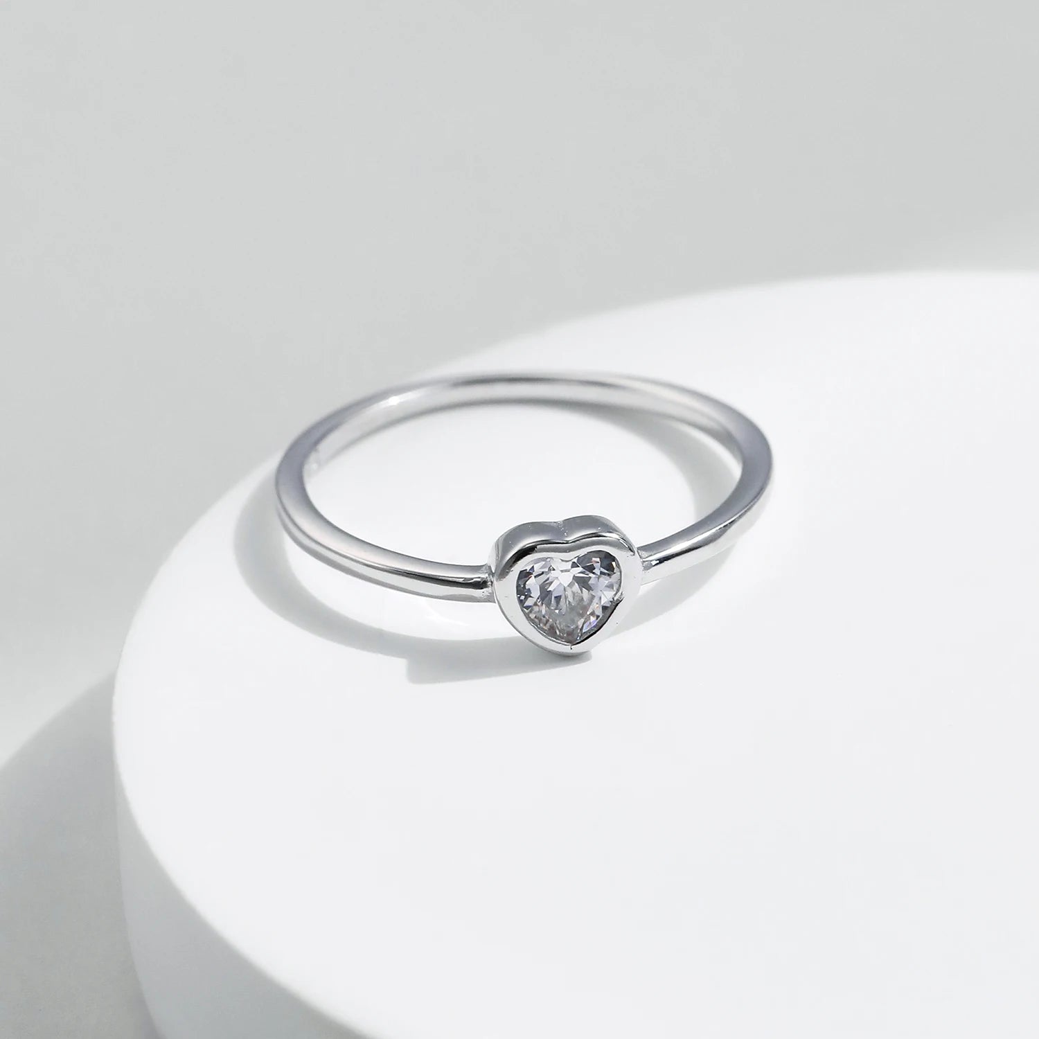 MODIAN Heart shape Cut Moissanite Solitaire Wedding Ring For Women 925 Sterling Silver D Color Wedding Band Fine Jewelry by All Mart Bristol Ltd