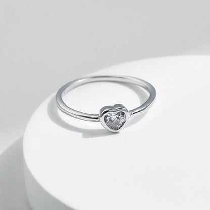 MODIAN Heart shape Cut Moissanite Solitaire Wedding Ring For Women 925 Sterling Silver D Color Wedding Band Fine Jewelry by All Mart Bristol Ltd