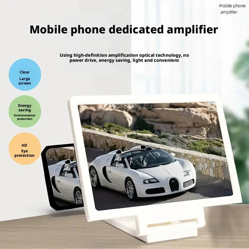 Screen Magnifier HD Screen Magnifying Glass Eye Protection Lightweight Portable Screen Enlarge Magnifier Phone Holder by All Mart Bristol Ltd