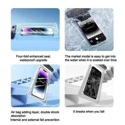 Transparent Waterproof Phone Case Touch Screen Under 7.0 inches Mobile Phone Cover with Lanyard Phone Sealed Bag Swimming&Diving by All Mart Bristol Ltd