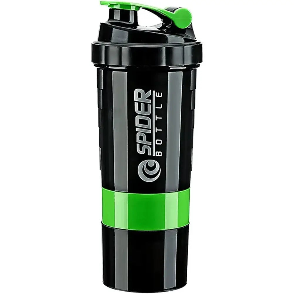 3 Layers Shaker Protein Bottle Powder Shake Cup Water Bottle Plastic Mixing Cup Body Building Exercise Bottle by All Mart Bristol Ltd
