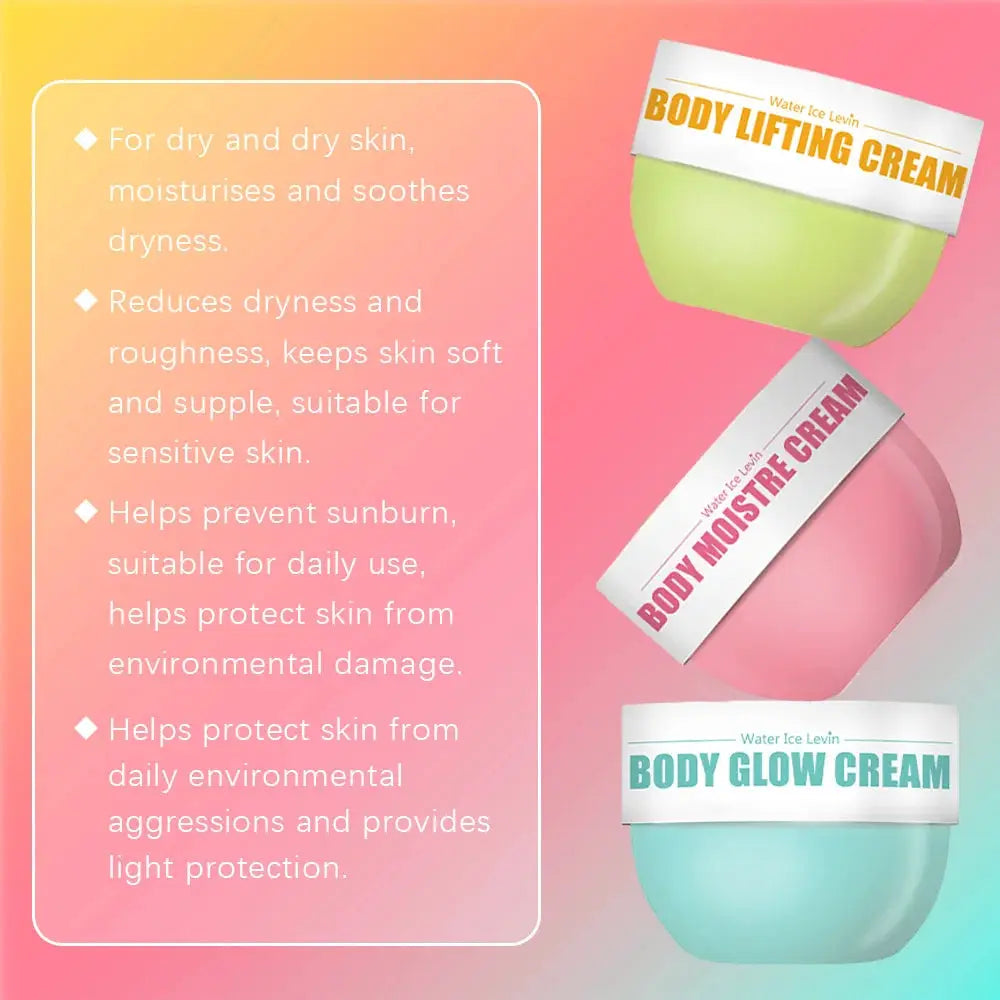 New 3-piece skin care set, body glow cream, firming body cream, body moisturizer for firming and lifting body skin by All Mart Bristol Ltd