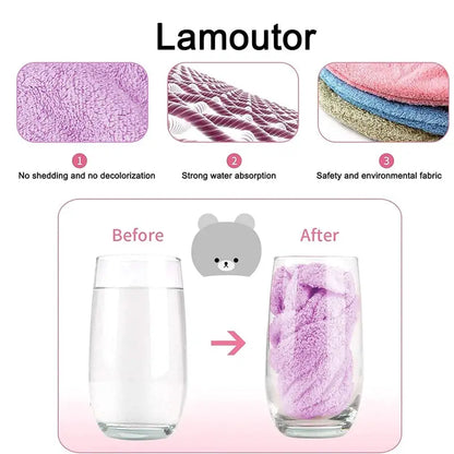 Thinnest Dry Hair Cap For Women Quick-drying Absorbent Microfiber Head Towel Korean Cute Bear Embroidered Shower Cap Towel by All Mart Bristol Ltd