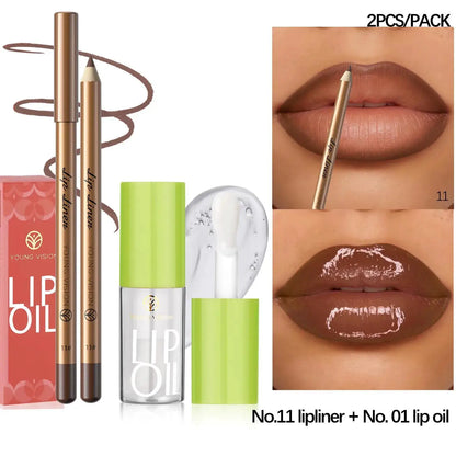 USHAS 12 Color Lip Liner + LIPSTICK Set Easy Coloring Matte Lipstick Long lasting nude red lipstick by All Mart Bristol Ltd