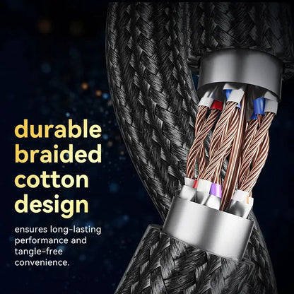 Vention CAT8 Ethernet Cable 40Gbps 2000MHz CAT 8 Networking Cotton Braided Internet Lan Cord for Laptops PS 5 Router RJ45 Cable by All Mart Bristol Ltd