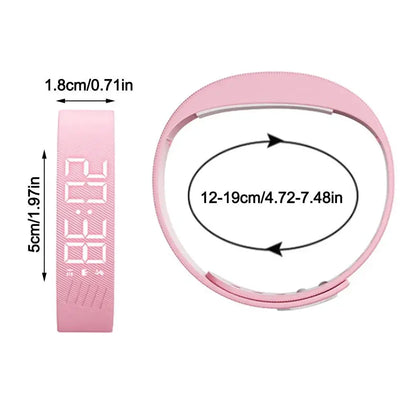 LED Digital Alarm Clock Watch Adjustable Snooze-proof Alarm Bracelet with Running Pedometer Waterproof Vibrating Alarm by All Mart Bristol Ltd