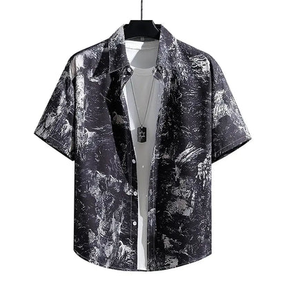 Men and Women's Short-Sleeved Printed Shirt, Casual Beach Clothes, Personality Thin Couple Tops, New by All Mart Bristol Ltd