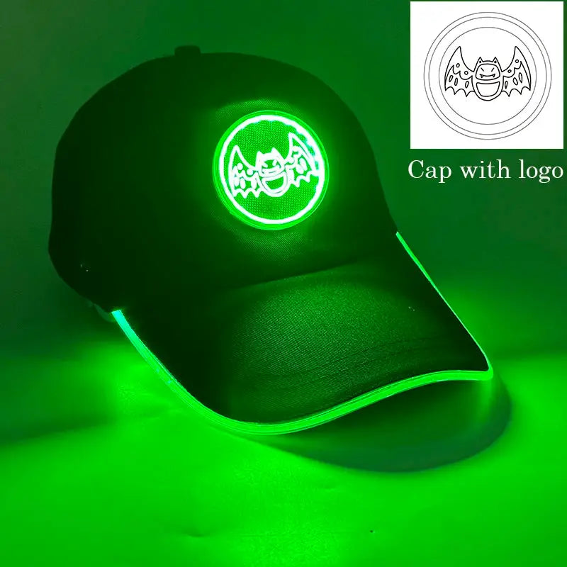 Wholesale Baseball Caps Night Glow Light Cap Boys Girls Fashion Headwear Costumes Accessory Caps Hats by All Mart Bristol Ltd