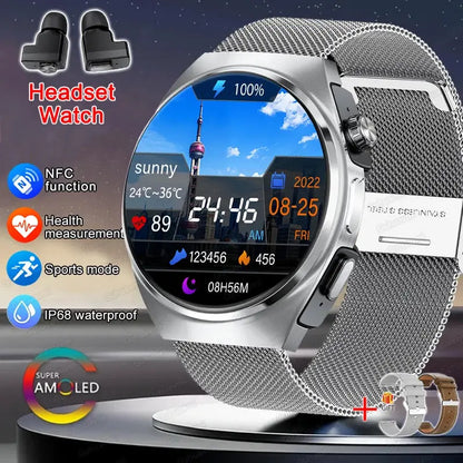 For Man Women New 2 in 1 Smart Watch With Earbuds Smartwatch TWS Bluetooth Earphone Heart Rate Blood Oxygen Monitor Sports Watch by All Mart Bristol Ltd