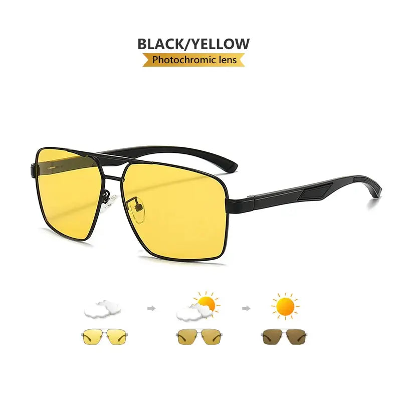 LIOUMO Intelligent Photochromic Sunglasses Men Polarized Night Vision Goggle Women Anti-Glare Driving Glasses UV400 gafas de sol by All Mart Bristol Ltd