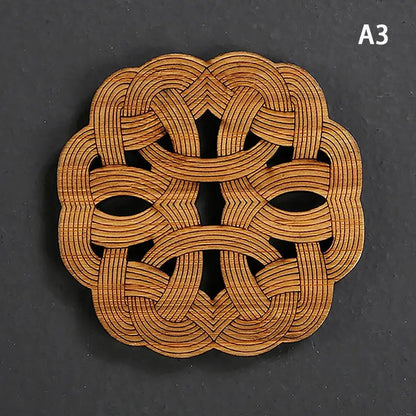 Creative Lotus Flower Drink Coasters Wooden Round Cup Mat Table Mat Tea Coffee Mug Placemat Home Decoration Kitchen Accessories by All Mart Bristol Ltd