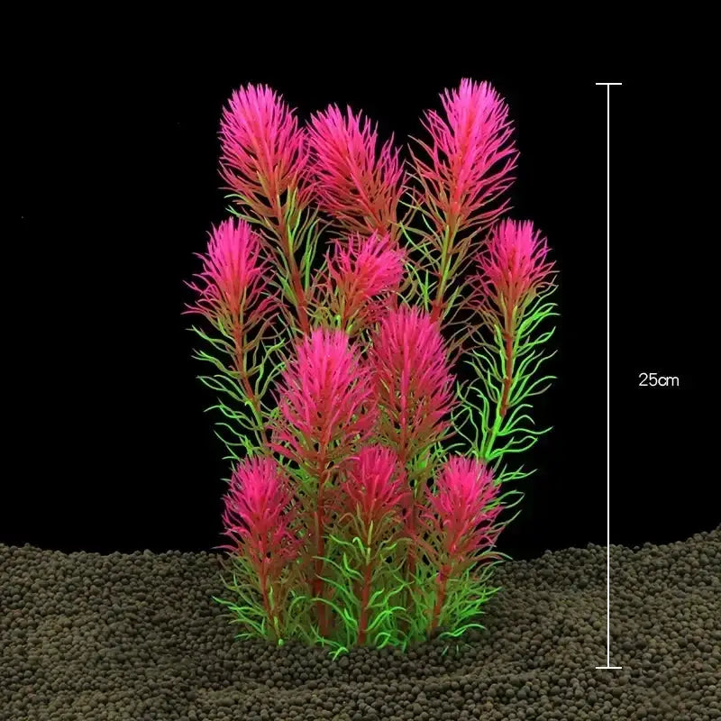 Fish Tank Water Plant Decoration Aquarium Decor Aquatic Plants Underwater Plastic Artificial Grass Accessories Pet Supplies Home by All Mart Bristol Ltd