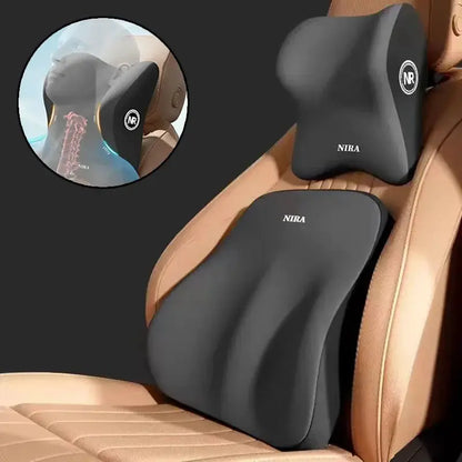 Memory Foam Car Universal Headrest Lumbar Cushion Back Cushion Lumbar Pillow Car Comfort Neck Pillow Car General Accessories by All Mart Bristol Ltd