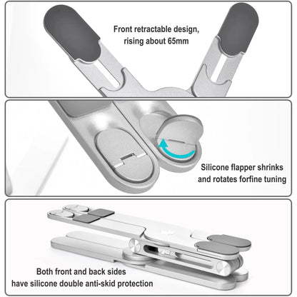 Foldable Laptop Stand 360°Rotation Notebook Table Adjustable Aluminum Alloy Holder Portable X Type Bracket for 10-17 inch Laptop by All Mart Bristol Ltd