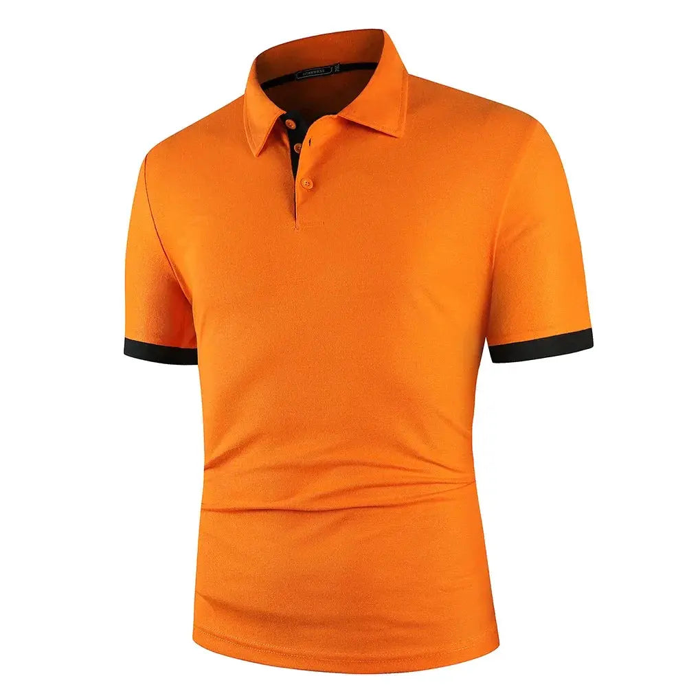 Men Polo Men Shirt Short Sleeve Polo Shirt Contrast Color Polo New Clothing Summer Streetwear Casual Fashion Men tops by All Mart Bristol Ltd