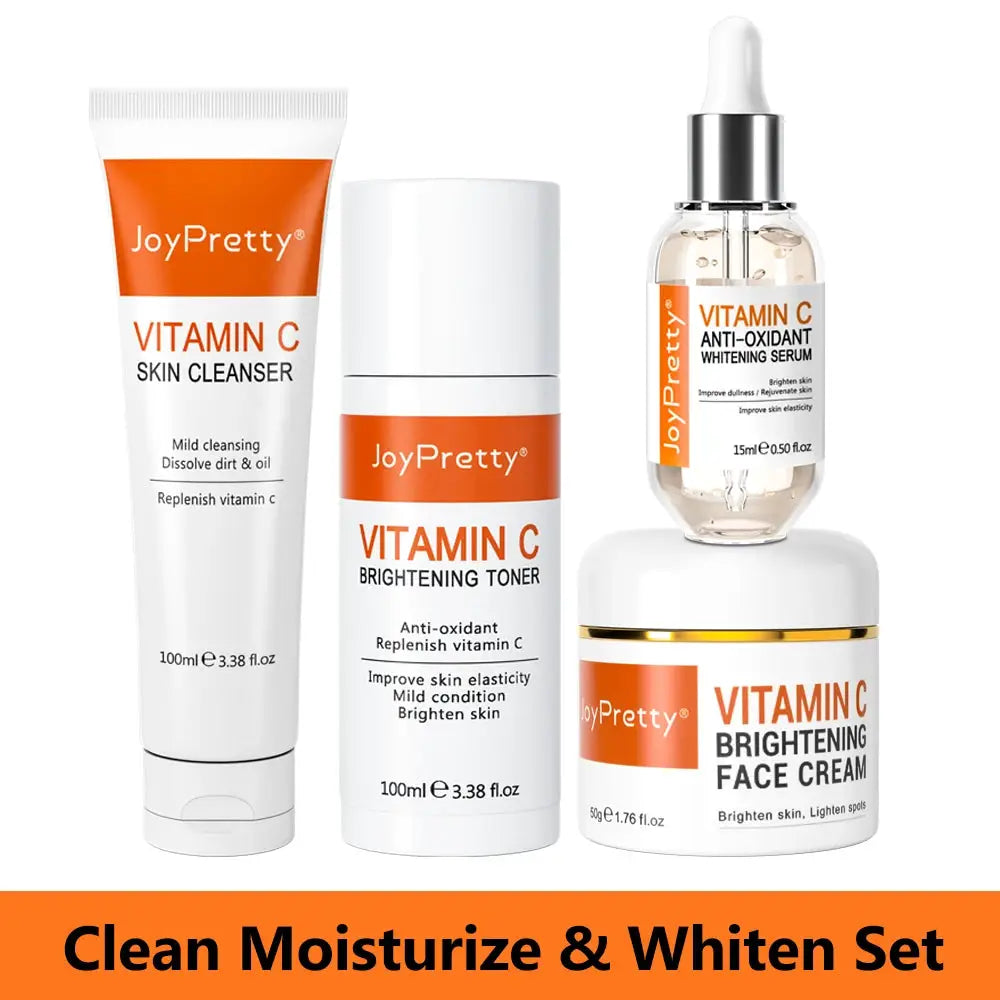 Vitamin C for Face Whitening Set Dark Spots Removal Cream Skincare Kits Eye Lightening Moisturizing Facial Serum Skin Care by All Mart Bristol Ltd