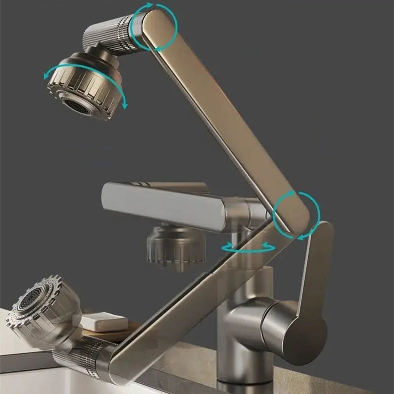 1080° Swivel Kitchen Sink Faucet Bathroom Sink Faucet Basin Faucet Multifunction Cold and Hot Water Tap by All Mart Bristol Ltd