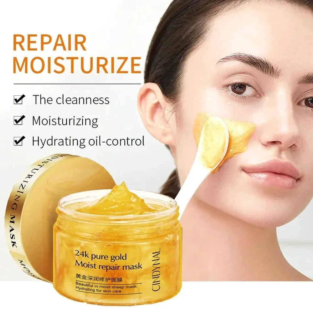 120G 24K Golden Face Cream Collagen Moisturizer Moisturizing Cream Sleeping Mask Firming Nourishing Hydrating Face Skin Care by All Mart Bristol Ltd
