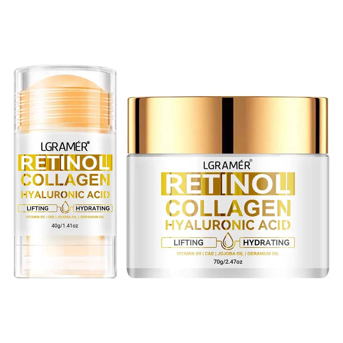 Retinol Collagen Skincare Set Facial NeckChest Moisturizing Firming Cream Bar Rich in Hyaluronic AcidVitamin for All Skin Types by All Mart Bristol Ltd