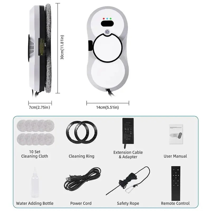 Automatic Smart Robot Window Cleaner with Water Spray by All Mart Bristol Ltd