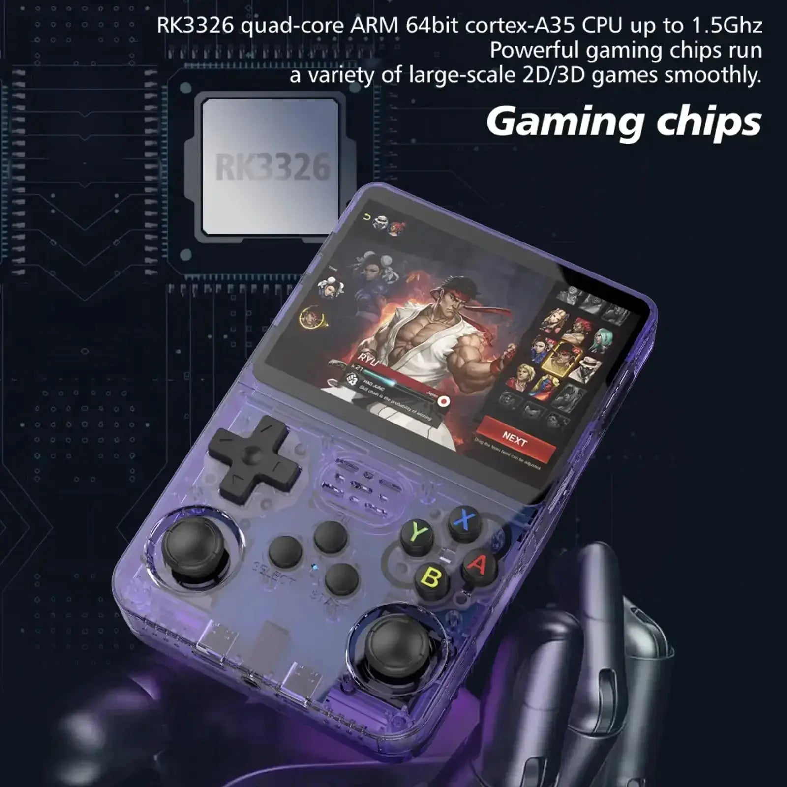 R36S Retro Gaming Console 3.5 Inch IPS Screen with Video Games Classic Emulator Open Source Portable Hand-held Gaming Console by All Mart Bristol Ltd