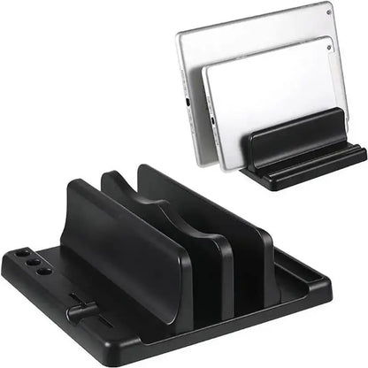4 in 1 Office Laptop Stand Vertical Save Desktop Space Easy To Place Computer Accessories Scalable Width Office Desk Storage by All Mart Bristol Ltd