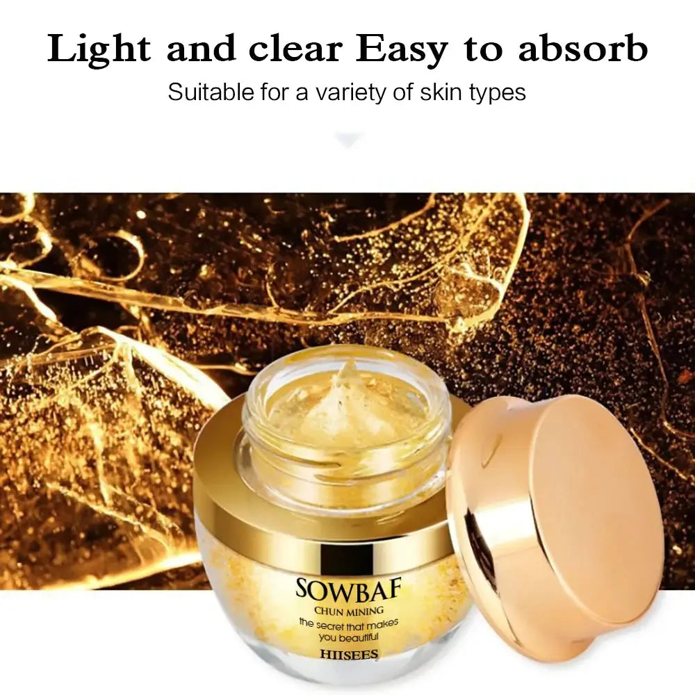 24K Gold Snail Collagen Face Cream Moisturizing Skincare Essential Brightening Anti- Aging Wrinkle Whitening Face Skin Care 50ml by All Mart Bristol Ltd