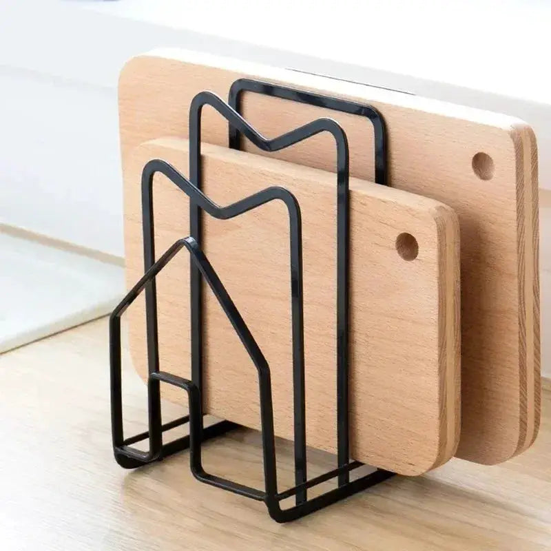 Rack Shelf Stand Multi Layer Space Saving Rustproof Cutting Board Practical Kitchen Organizer Pot Lid Holder Iron Art Home by All Mart Bristol Ltd