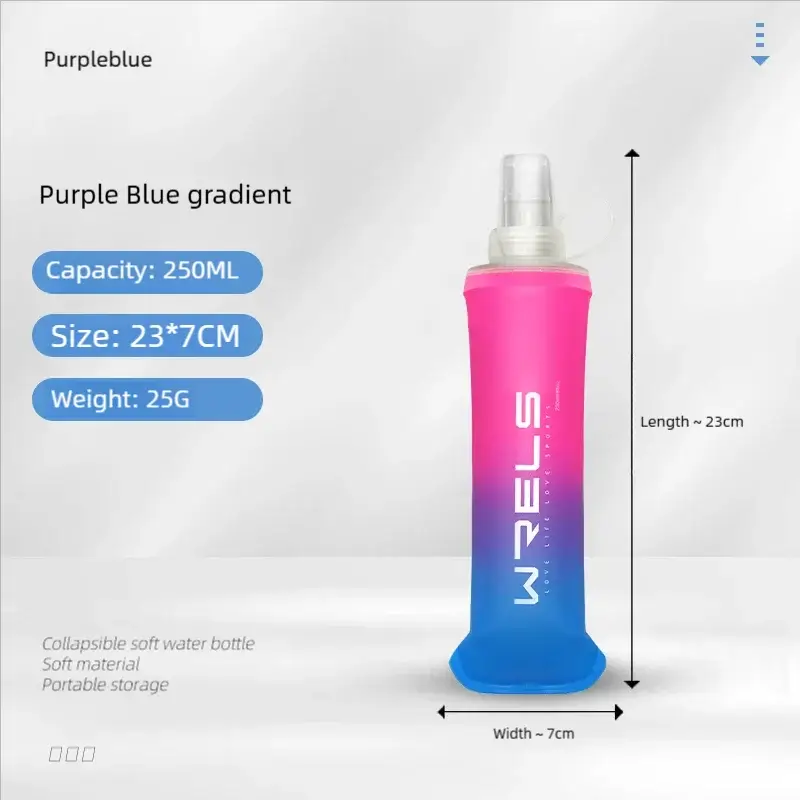 Sport Water Bottle TPU Folding Soft Flask Drink Portable Water Bottle High Flow Running Hiking Bicycle Fitness Water Bag by All Mart Bristol Ltd