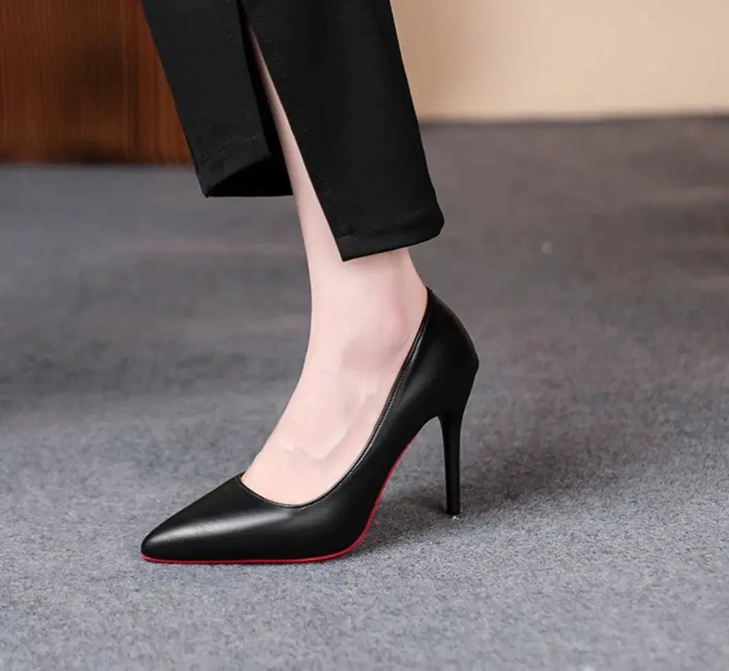 Sexy Red Bottom Women High Heels Classic Ladies Pumps Autumn Leather Dress Heel Shoes for Women Banquet Wedding High Heels by All Mart Bristol Ltd
