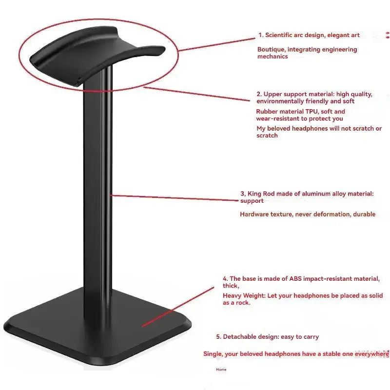 Universal Headphone Holder Rack Space Saving Headset Stand Rack Desktop Organizer Portable Earphones Bracket For Gaming Earphone by All Mart Bristol Ltd
