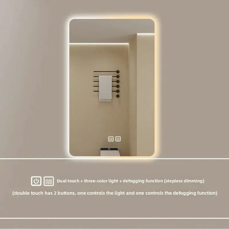 New Smart Mirror Wall Hanging LED High Definition Induction Anti-fog Bathroom Mirror Touch Screen 23.5 * 15.5 Inches Vanity by All Mart Bristol Ltd