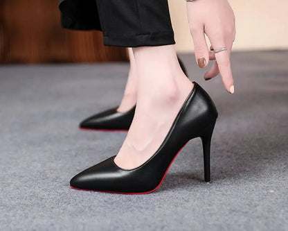 Sexy Red Bottom Women High Heels Classic Ladies Pumps Autumn Leather Dress Heel Shoes for Women Banquet Wedding High Heels by All Mart Bristol Ltd