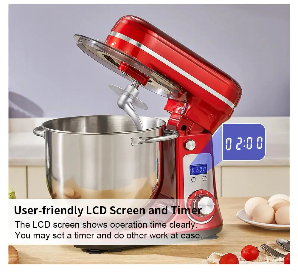 BioloMix Kitchen Food Stand Mixer, Blender, Quiet Motor, Cream Egg Whisk, Whip Dough Kneader, 6-Speed, 1200 W, 6 L, DC by All Mart Bristol Ltd