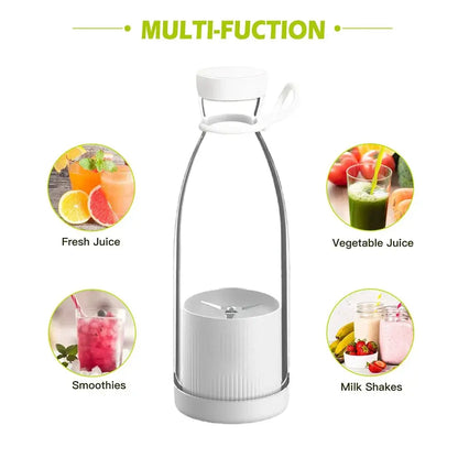 Portable Blender Juicer Bottle Mixer Electric USB Charge Mini Fruit Milk Mixers Juicer Cup Blender Milkshake Juice Maker Machine by All Mart Bristol Ltd