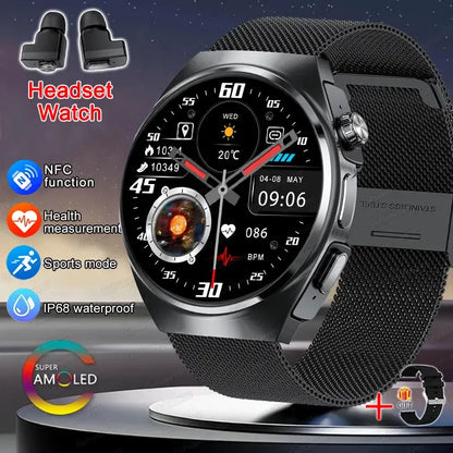 For Man Women New 2 in 1 Smart Watch With Earbuds Smartwatch TWS Bluetooth Earphone Heart Rate Blood Oxygen Monitor Sports Watch by All Mart Bristol Ltd