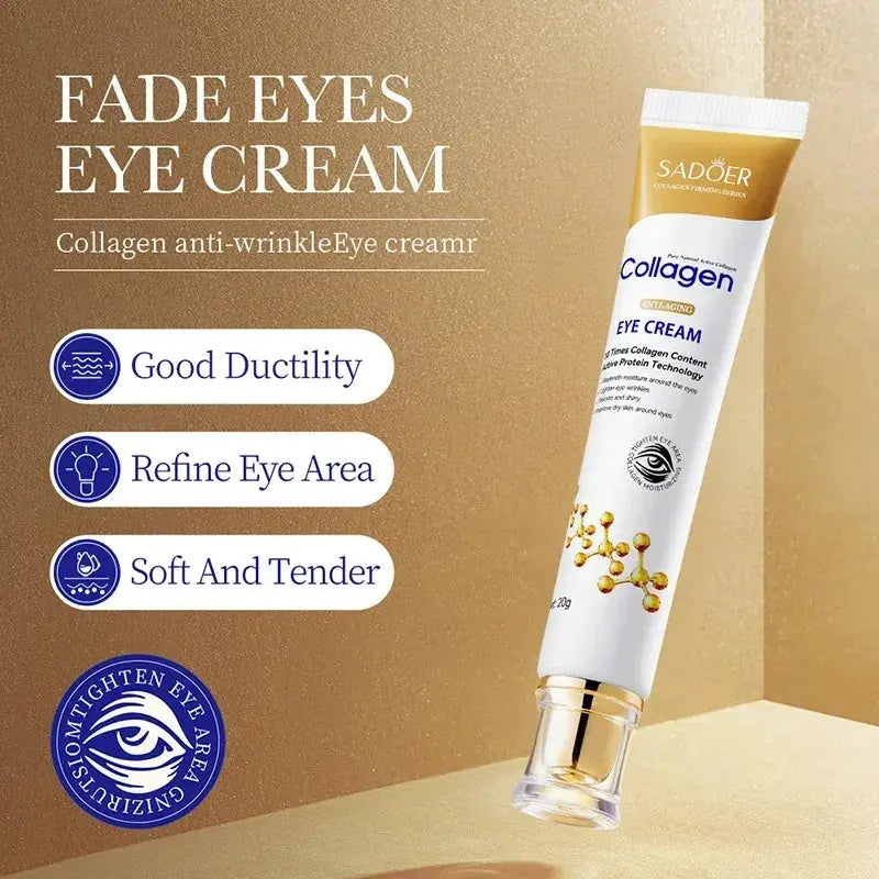 SADOER Collagen Eye Cream Retinol Eye Cream Anti Dark Circles Eye Bag Firming Skin Moisturizing Skincare Skin Care for Eyes Care by All Mart Bristol Ltd