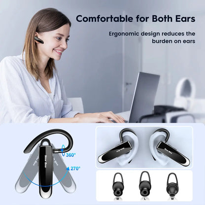 New Bee Bluetooth Wireless Headset Earbuds Earphones With Micro Ear Hook Handsfree for Driving Business Headphones by All Mart Bristol Ltd