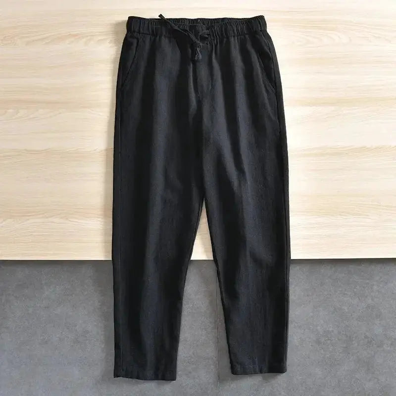 Men's Casual Pants Baggy Streetwear Men Joggers Cotton Linen Sports Trousers Long Straight Pants for Men by All Mart Bristol Ltd