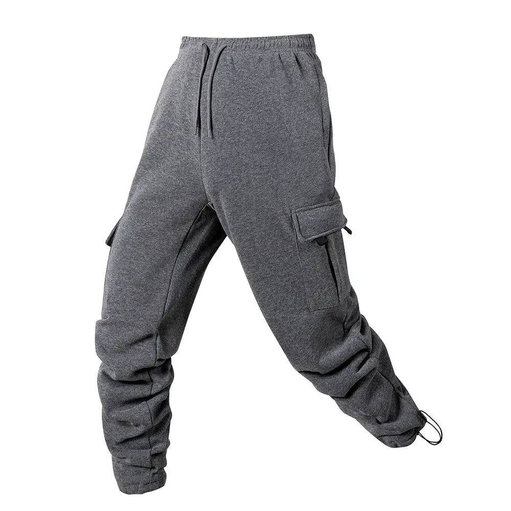 Men's Joggers Pants Loose Drawstring Long Pants Men Multi-pocket Sweatpants Casual Cargo Trousers For Men Fitness by All Mart Bristol Ltd