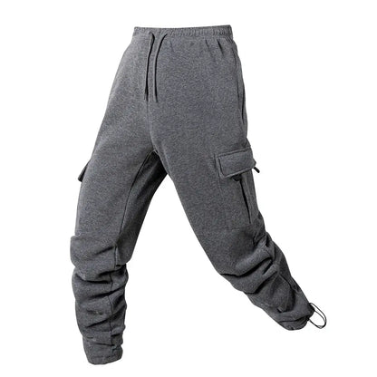 Men's Joggers Pants Loose Drawstring Long Pants Men Multi-pocket Sweatpants Casual Cargo Trousers For Men Fitness by All Mart Bristol Ltd